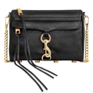 Rebecca Minkoff Crossbody purse Bag black MAC chain shoulder strap M.A.C. Sling
